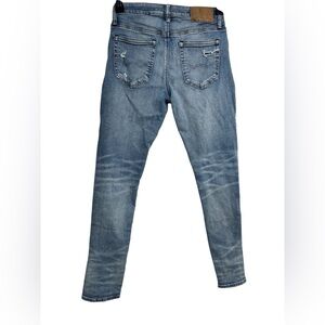 American Eagle AirFlex Skinny Jeans | Distressed w/ Plaid Patch | Men’s 29x32